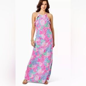 NWT Lilly Pulitzer Billie Maxi Dress Size Large Prosecco pink